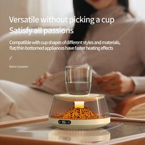 Chauffe-tasse intelligent avec réglage de la température, lumière volcanique colorée, chauffe-tasse coloré - Product Image 5