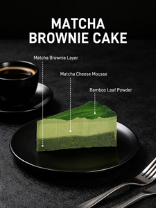 Gâteau au fromage matcha faible en gras, surgelé, taille 8 pouces, avec des flocons de chocolat - Product Image 6