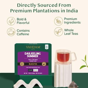 VAHDAM, Darjeeling Black <b>Tea</b> Bags (100 Count) - Product Image 4