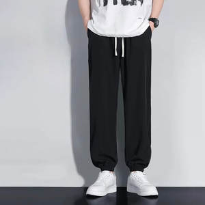 Pantalones de chándal de algodón para hombre con cintura elástica y cordón, ropa de gimnasio cómoda, pantalones de chándal con logotipo personalizado para hombre - Product Image 5