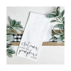 จานกอล์ฟผ้าฝ้ายออร์แกนิก100% พิมพ์ลายฟักทองใบไม้ร่วงดีไซน์ทอแบบมีสไตล์จัดส่ง - Product Image 1