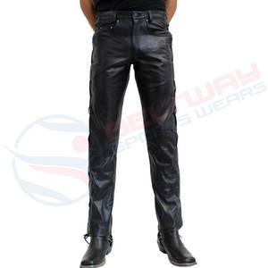 ผู้ชายที่กําหนดเองกางเกงหนังแท้หนัง Pu ระบายอากาศขายดีที่สุด 2024 ราคาต่ําสําหรับกางเกงหนังบุรุษ - Product Image 5