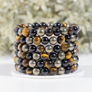 Premium Quality Triple Protection <b>Beaded</b> <b>Bracelet</b> Negative Energy Energy Shield Healing Meditation For Everyday Wear <b>Bracelet</b> - Product Image 1