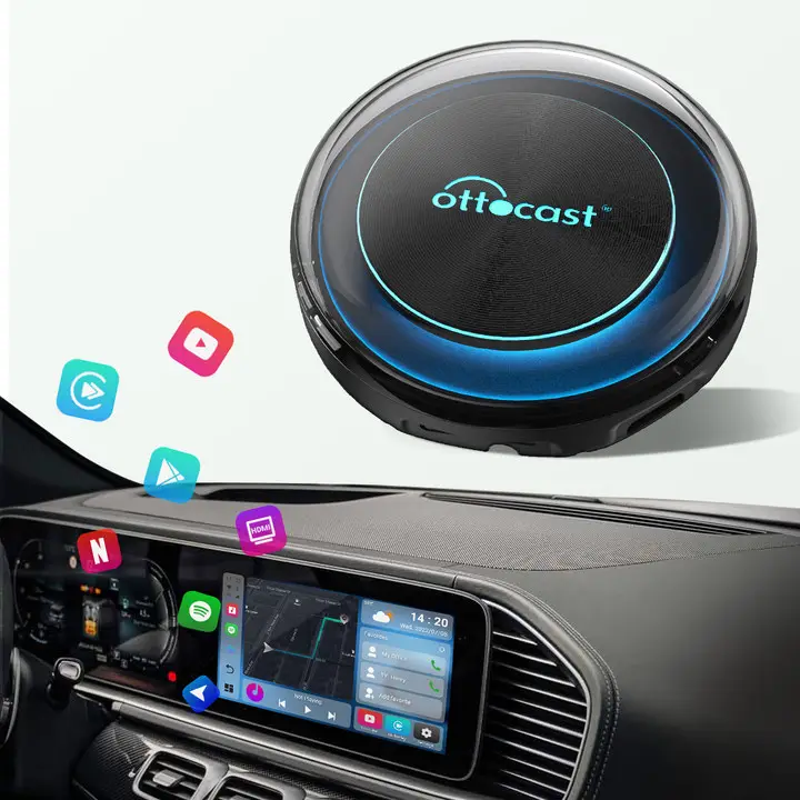 OEM Ottocast wireless carplay android auto car black box 4G+64G android system stereo smart car accessories portable carplay box