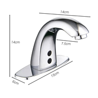 Capteur automatique en laiton adaptateur ca/cc robinet salle de bain évier chaud froid lavage des mains capteur robinet