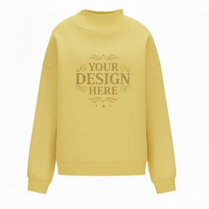 เสื้อสเวตเตอร์โอเวอร์ไซส์สำหรับผู้หญิงผ้าโพลีเอสเตอร์/ ผ้าฝ้ายพิมพ์โลโก้ตามสั่ง - Product Image 4