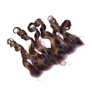 Cheveux vierges de haute qualité, mèches ombrées, couleur rebondissante, avec frontal et mèches pour faire des perruques - Product Image 3