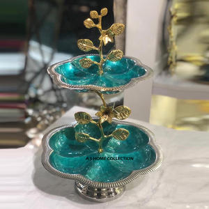 Latest Design <b>White</b> Marble Metal <b>Cake</b> <b>Stand</b> Hot Selling Handmade <b>Cake</b> <b>Stand</b> Finishes Wedding Gifts Usage - Product Image 2