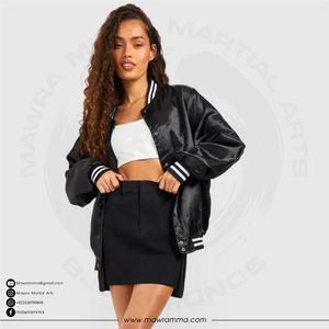 เสื้อแจ็กเก็ตบอลสำหรับขี่มอเตอร์ไซค์ผ้าซาตินสำหรับทุกเพศ3D ทึบลายพรางด้านหน้าแบบหลวมสไตล์เป็นทางการงานออกแบบได้ตามต้องการ - Product Image 4