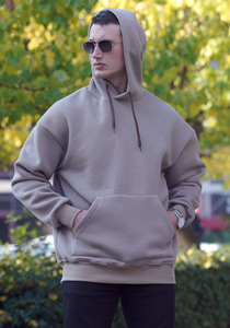 เสื้อกันหนาววินเทจทรงหลวมใช้ได้ทั้งชายและหญิง, มีฮู้ด350แกรมผ้าฝ้าย165% คุณภาพสูง35% โพลีเอสเตอร์เทอร์มีฮู้ดเทอร์ฝรั่งเศส - Product Image 2