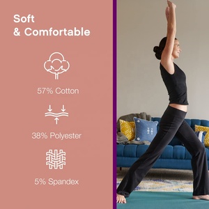 Yoga pour femmes Legging évasé Workout Fitness Gym Wear Short taille haute pour femmes Logo personnalisé OEM Durable Écologique. - Product Image 4