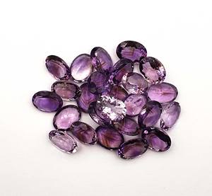 Collar de Perlas de Amatista Natural de Alta Calidad, 43 Piezas, Corte Ovalado de 6*8 MM, Gema Facetada de 50 CT, Certificado IGI, Joyería Tratada con Calor - Product Image 3