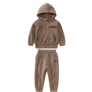 Venta al por mayor Chándales para niños Jersey para niños y niñas con bolsillo de canguro Trajes de chándal para bebés Trajes de Jogger de alta calidad Chándal para niños - Product Image 1