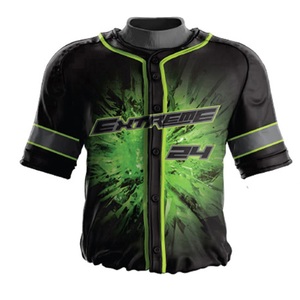 Maillot de baseball sublimé à boutons complets avec pantalon uni au troisième trimestre Fabricant d'uniformes de baseball personnalisés au Pakistan - Product Image 6