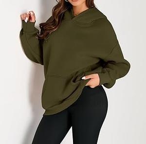 Grande taille vêtements d'entraînement broderie femme pull à capuche surdimensionné goutte épaule à capuche hiver pull Streetwear sweats à capuche - Product Image 3