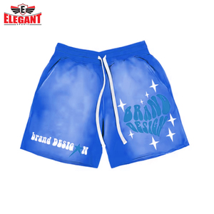 Tarifa al por mayor Los mejores pantalones cortos desgastados de algodón bordado Sun Faded Cut Edge Acid Wash Shorts Hombres de Elegant Sports - Product Image 5