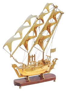 Decoración Náutica Tradicional de Barco Velero de Latón Ecológico, Diseño Moderno, Regalo Náutico para Diwali, Decoración para el Hogar y la Oficina - Product Image 3