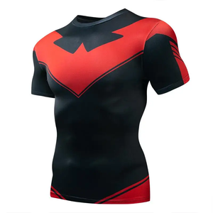 Chemises pour hommes, t-shirts de compression, vêtements de sport, rashguard de gym, hauts de sport pour l'entraînement de boxe, t-shirt 3D Nightwing pour hommes, course à pied, séchage rapide - Product Image 5