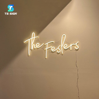 Enseigne néon LED 3D personnalisée vintage pour la décoration intérieure, logo lumineux en acrylique pour café et boutique, enseigne néon lumineuse en acrylique, lettres lumineuses en acrylique