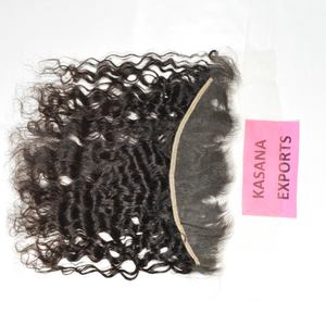 Extensions de cheveux humains vierges 100% naturelles de couleur noire, tissage frontal HD 13*4, fabrication vietnamienne, vente en gros à bas prix, double trame à la machine - Product Image 1