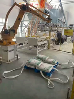 Palettiseur robotique robuste à cœur PLC pour fûts métalliques, grandes cuves en plastique, film, fonctionnement haute vitesse, conception à entretien facile