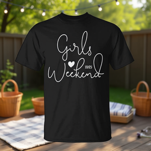 Camiseta de Manga Corta con Cuello Redondo para Mujer, Girls Weekend 2025, Ropa Promocional - Product Image 2