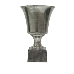 Aluminium Trophy Shape Flower Vase Silver Plated Home Decorative & <b>Table</b> top Flower <b>Pot</b> & Vase for Living Room Decoration - Product Image 1