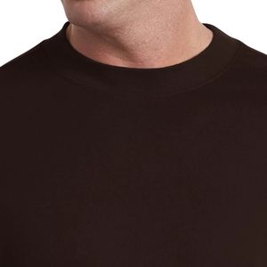 Plus <b>Mens</b> Regular Fit Beige t-<b>shirt</b> Plus <b>Mens</b> Casual Solid <b>High</b> <b>Collar</b> Long Sleeve Custom Design Cotton Bulk Order t-<b>shirt</b> - Product Image 5