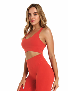 Ensemble de Yoga sans couture taille haute pour femmes vêtements de sport décontractés vêtements d'entraînement Fitness vêtements de course avec Logo avant grande taille inclus - Product Image 4