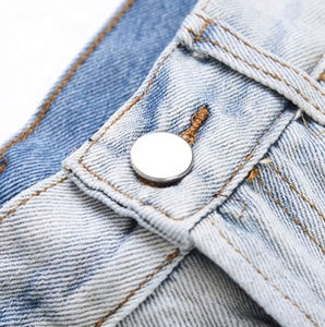 2026 Men's High Quality Denim Biker <b>Trousers</b> Top Skinny <b>Stretchy</b> Streetwear Distressed Print Pattern Straight Style OEM Waist - Product Image 2