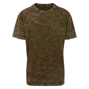 Custom Acid Wash Men T-<b>shirt</b> Distressed <b>Waffle</b> Long Drop Shoulder Double Layer 100% Cotton Crew Neck Anti-Pilling Canvas 2026 - Product Image 1