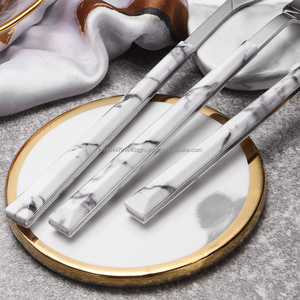 Hot Selling Marble Design Handle Stainless Steel Fork Spoon Knife Cutlery <b>Set</b> - Product Image 3