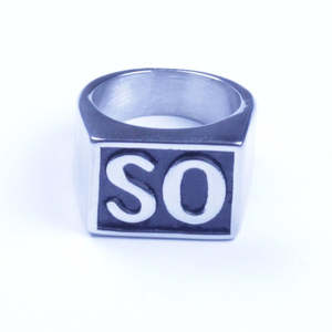Anillo de Motero de Acero Inoxidable para Hombre con Inicial de Letra B, Tallas 8-14, SR122, Anillos de Moda, Vendedor de EE. UU. - Product Image 1
