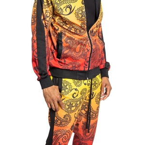 Chándal de gimnasio negro de equipo impreso ajustado a la moda personalizado para chándal personalizado chándal para Hombre Ropa Deportiva de poliéster - Product Image 1