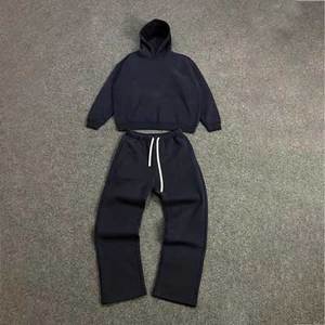 Sudadera con Capucha y Pantalones Deportivos de Algodón 100% de Alta Calidad para Hombre, Chándal Holgado para Hombre - Product Image 1