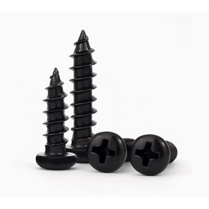 Vis autotaraudeuse en acier noir, tête fraisée Phillips, M3.5, filetage métrique pour bois - Product Image 1