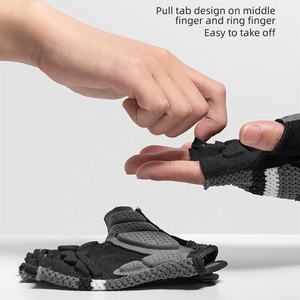 Guantes de Ciclismo de medio dedo personalizados antichoque superventas guantes deportivos de montar guantes de gimnasio de medio dedo hechos de cuero - Product Image 3