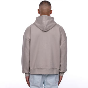 Personnalisé 450g Lourd Vintage Surdimensionné Fermeture Éclair À Capuche Hommes Soleil Délavé Déchiré Coton Hiver Polaire Impression Motif Brodé Technique - Product Image 3