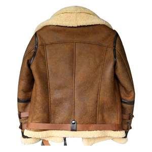 OEM Custom Cotton <b>Filled</b> 100% Genuine Leather Nylon <b>Mens</b> <b>Jackets</b> Zipper Closure Vintage Style Casual Wear <b>Men</b> Leather <b>Jacket</b> - Product Image 6