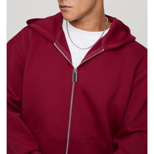 Sudadera con capucha y cremallera de gran tamaño para hombre de la mejor calidad, chaqueta informal con capucha y bolsillos al por mayor - Product Image 3