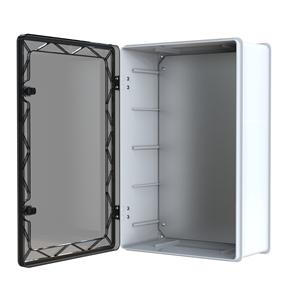 ABS <b>Plastic</b> Waterproof White Junction Box 400x600x242 mm IP65 Surface Mounted Transparent Door Mounting Screws 5.64kg POLI 047 - Product Image 1