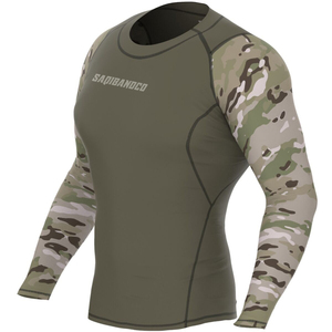 ขายส่งเสื้อผ้าป้องกันแสงแดดเสื้ออัด Rashguard แขนยาวระเหิด Surf ผื่นยามสําหรับผู้ชาย - Product Image 3