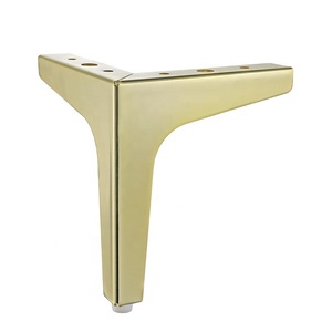 Patas de Sofá de Acero Inoxidable de 10 cm de Altura PKCT005 con Recubrimiento Dorado, Elegantes Soportes para Muebles - Product Image 1