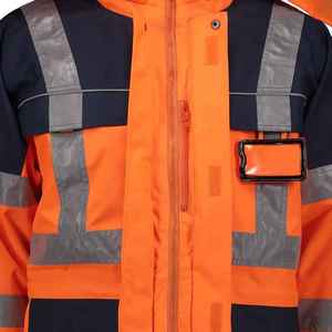 Chaquetas de trabajo de alta calidad para mujer, chaquetas reflectoras, chaqueta de seguridad personalizada sostenible para construcción, bolsillos múltiples - Product Image 3