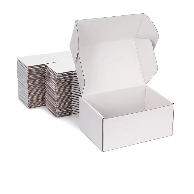 3 Ply White Corrugated Board Mailer Box 6.75x5.5x3 Inch Durable Lightweight Shipping Box for Ecommerce Delivery Storage