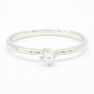 Anillo de Boda Clásico de Diamantes Solitarios Chapado en Oro Sólido para Mujer, Regalo de Aniversario o Compromiso - Product Image 2