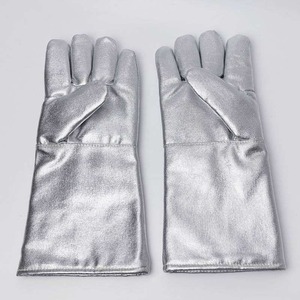 Gants de soudage MIG en cuir fendu et grain de vache anti-chaleur personnalisés à usage intensif Gants de sécurité pour le pouce et la paume renforcés - Product Image 2