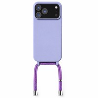 Coque de téléphone en silicone mat avec cordon intégré pour iPhone 17 Series, antichoc et anti-traces de doigts