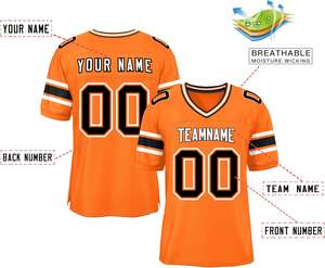 เสื้อกีฬาอเมริกันฟุตบอลระบายอากาศได้ดีผ้าโพลีเอสเตอร์แบบสั้นผ้าแห้งเร็วพิมพ์โลโก้ทีมแบบระเหิดขนาดพิเศษ - Product Image 6