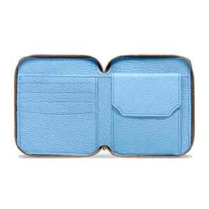 Wholesale Custom Short RFID Blocking Bifold Leather Wallet Multiple Credit <b>Card</b> <b>Holder</b> <b>with</b> Zipper Closure Coin Purse <b>Zip</b> Pouch - Product Image 3